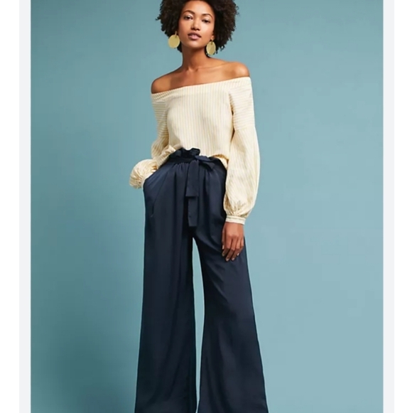 NEW! Anthropologie Maeve Clotille Off-The-Shoulder Blouse Size 2 - Picture 3 of 9